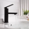 Basen Basin Faucet Zlew Mikser Solid mosiężne kranu woda kranowa wodospad Miksin Basen Chromeblackbrushed Gold