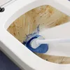 Soportes para cepillos de dientes BRUSHZAZA Actualización Plástico negro Creativo Hogar Baño Montado en la pared Cepillos de limpieza Limpiador Cepillo para inodoro con 230809