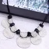 Chains Advanced Korean Version Exaggerated Short Necklace Geometric Circular Metal Fashion Clothing Jewelry Pendant