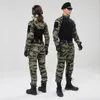 Vêtements de sport à capuche tactique Camouflage vêtements costume armée Fans CS champ Combat entraînement uniforme tir en plein air chemise militaire