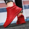 Dress Shoes Popular Fashion Red Leather Sports Shoes for Men's Autumn and Winter Hip Hop Skateboarding Shoes for Men's Men's Platform Coaches Z230809