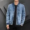 Herren Jacken Mode Winter Jean für Männer Oberbekleidung Warme Denim Mäntel Retro Schlank Reißverschluss Wolle Liner Dicker 230809