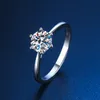 Bröllopsringar 3CT -engagemang för kvinnor 18K Gold Plated Sterling Silver VVS1 Diamond Promise Jubileumsgåva 230808