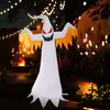 Other Event Party Supplies 240cm Big Halloween Inflatable Ghost with Rotating Flame Light Horror Decoration Home Outdoor Yard Glowing Prop 230809