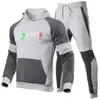 Herrspår 2023 Spring Autumn Biker 1N23456 MOTORCYCLE LOGO Tryckt skarvning Fritid Sports hoodies Coat Jogging Sweatpants Sets