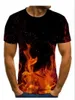 Hommes t-shirts 2023 flamme T-Shirt été mode à manches courtes 3D col rond haut décontracté sport rue grand
