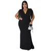 Plus Size Jurken Elegante Vrouwen Effen Curve Omzoomd Jurk 2023 Zomer Avond Kwastje Jurk Mode Prom Outfit 3xl 4xl 5xl 6xl