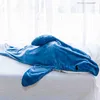 Filtar Svadlande söt tecknadshaj sovsäck pyjamas kontor tupplur haj filt karakal högkvalitativ tyg sjöjungfru filt filt vuxna z230809