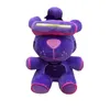 Fyllda plyschdjur Nya 20 cm Midnight Doll Bear Plush Toy Game kring Brown Bear Red Character Doll