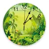 Zegary ścienne Forest Bird Flow Clock Dekorca do domu Duża okrągła kwarcowa kwarcowa sypialnia zegarek do dekoracji