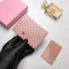 2023 Yeni Tasarımcı Lüks Koyun Dinili Polka Dot Tutucu Yüksek Görünüm Seviye Ladies Sevimli Cüzdan Çift Kat Tasarımcı Kredi Kartı Tutucu Cüzdan Kutu Kartı Çantası