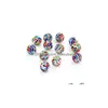 Miçangas 20 pçs/lote 10 mm shamballa argila cristal bola de discoteca faça você mesmo para fazer joias moda 20 cores entrega direta em casa jardim artes artesanato dhtm1