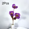 Dekorativa blommor 2st högkvalitativa konstgjorda blommor, Yu Beauty Wedding Hall Bouquet Flocking Simulated Home Decoration