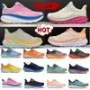 مصمم أحذية Womens Clifton 9 8 Sneakers Bondi 8 النساء غير الرسمي أحذية حرة المدربين رجال منافس 7 ثلاثية مصمم أبيض مدربون رياضيين في الهواء الطلق