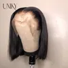 Bone Straight Bob Wig 13x4 Lace Front Human Hair Perucas para mulheres Cor natural 4x4 Lace Closure Wig Curto Bob Perucas de cabelo humano