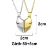 Pendentif Colliers Mode Couple Magnétique Collier Pour Les Amoureux Gothique Punk Coeur Hommes Femmes Parti Bijoux Cadeau