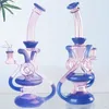 Verre RecyclerDab Rig tornado eau Bong fait à la main narguilé tuyau de fumée matériau borosilicate Shisha avec bol commun de 14mm