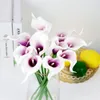 Fleurs décoratives 6 PCS 32 CM Artificielle PU Mini Calla De Mariage De Poche Fleur Décoration De La Maison Art