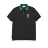 Herren-Polo-Designer. Korrekte Version des G-Familien-Kätzchen-Sticker-Baumwoll-Poloshirts, Gu-Business-Kurzarm-Stickerei-Streifenkragen BEPL