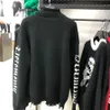 Pulls pour hommes VETEMENTS Sweat à capuche gothique Hommes Femmes Manches Tissé Blanc Lettre Marque Vetements Col Roulé VTM Sweats 230809