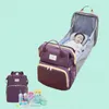 Blöja väskor bärbar vikbar säng mamma väska multifunktion av lätta stor kapacitet baby blöjväskor för mamma moderskap blöja väska 230809