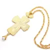 Collane con ciondolo Catena da uomo Gioielli cristiani Regali Croce crocifisso vintage Collana con pezzo di Gesù Sacerdote ortodosso