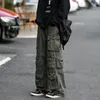メンズパンツファッションメンルーズズボン韓国の多才なメンズカーゴのスタイリッシュなストリートウェアソフト通気性のある布地複数のポケット