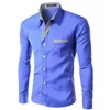 Herrklänningskjortor Fashion Camisa Masculina långärmad skjorta män Slim Fit Design Formal Casual Brand Male Dress Shirt Size M-4XL 230808