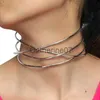 Pendanthalsband 2022 Punk Gold Silver Color Alloy Torques Choker Halsband för kvinnor Fashion Geometric Collar Choker Dorado Halsband Ny J230809