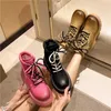 Lace Up Flat Heel Shoes Fashion Boots Woman Boots-Women shoes Round Toe Punk Ladies Rock 2023 Lolita Summer Med Rubber Lace-Up S L230704