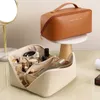 Bolsas Cosméticas Estojos Bolsa de Maquiagem Feminina Grande Capacidade Viagens Couro Pu Artigos de Higiene Pessoal Design de Luxo Bolsa de Armazenamento para Presente de Dia dos Namorados 230808