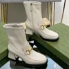 Mode nouvelles bottes femmes de qualité supérieure cuir verni peau de vache haute élasticité bande élastique chaussures plates confortables designer couleur mélangée fond épais cheville g botte 34-42