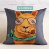 S Luxury Cushion Cover Pillow Case Home Textiles leveranser Lumbal Pillow Mr Cat Mönster Dekorativa kastkuddar Stolsäte200s