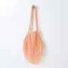 Sacs de rangement Réutilisable Fruit String Grocery Shopper Cotton Tote Mesh Woven Net Shoulder Bag