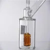 Watering Can Type Glass Bong Hookahs Mini Water Pipes Amber Perc Oil Burner with 14 Female Bowl for Smoking Chisha Shisha