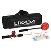 Rod Reel Combo Lixada Ice Fishing Complete Kit med skimmer Scoop och Carry Bag Lures Hooks Swivels Accessories 230809