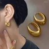 Pendientes de aro moda coreana clásica aleación de cobre Metal liso para mujer temperamento fiesta joyería pendiente regalos