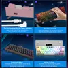 Fizz K617 RGB USB Mini mechanische Gaming-Tastatur mit Kabel, roter Schalter, 61 Tasten, Gamer für Computer, PC, Laptop, abnehmbares Kabel