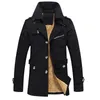 Hommes Trench Manteaux Plus Velours Hiver Hommes Veste Manteau De Mode Intérieure Polaire Marque Casual Fit Pardessus Survêtement Mâle 230809