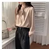 Women's Blouses Korean Chic Bow Tie White Shirt Blouse Women Long Sleeved Spring And Autumn Design Chiffon Top Professional Formal Ol