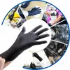 Lot de 100 gants de nettoyage jetables en nitrile noir pour le travail domestique Outils de sécurité Jardinage Cuisine Cuisson Tatto 230809