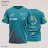 AFTP 2023フォーミュラワンメンズファッションTシャツF1レーシングチームドライバーチャンピオンシップワールドマックスベアーブルファン秋冬ニュー女性ポーラートップ