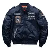 Men s jackor hiphop jacka män hög kvalitet tjock armé marin vit militär motorcykel ma 1 pilot baseball bombare 230808