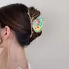 Zoete Leuke Kleurrijke Vlinder Haar Klauw Clips Mode Haai Clip Hoofddeksels Grote Haar Clip Haaraccessoires Voor Vrouwen Meisje