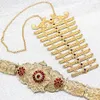 Belly Chains Sunspicems Caucasus Women Belt Breastplate Bride Jewelry Sets Ethnic Wedding Dress Belt Necklace Turkish Chest Bibs Waist Chain 230808