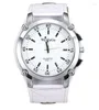 Horloges Mode Womage Polshorloge Casual quartz horloges Grote wijzerplaat met leren bandjes Horloge Dames Man Designer