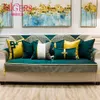 Avigers Luxury Patchwork Velvet Teal Green Cushion Covers Modern Home Decorative Throw Pillow Cases for Couch Bedroom 210315238D