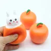 Stres Rölyef Kaçak Oyuncaklar Pop Up Squishy Tavşan Sıkma Oyuncakları Paskalya için Havuç Tavşanı Squished