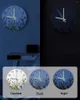 Wall Clocks Vintage Watercolor Flower Plant Luminous Pointer Clock Home Ornaments Round Silent Living Room Office Decor