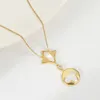 Luxuriöse Designer-Perlen-Anhänger-Halskette für Damen, Gold-Silber-Kette mit Perlen-Gänseblümchen-Anhängern, Damenmode, Weihnachtsgeschenke, Party-Schmuck